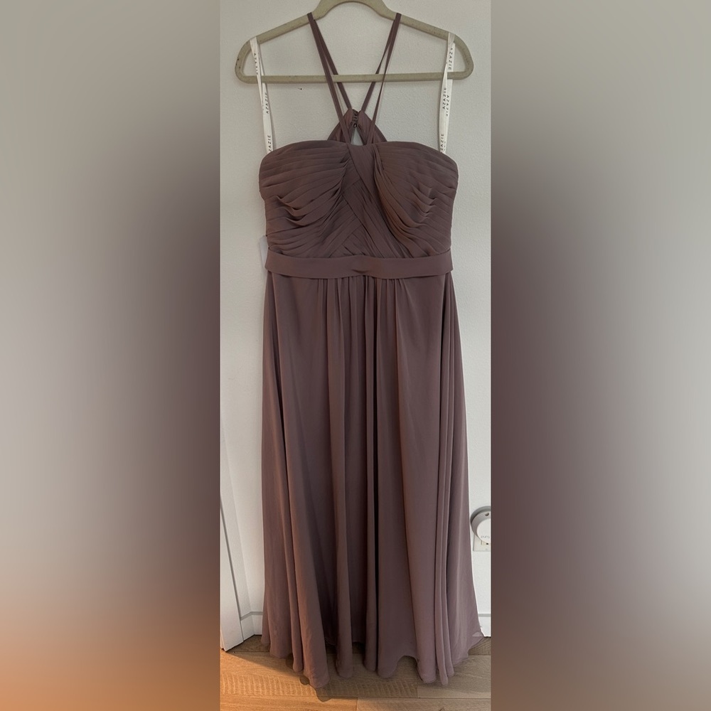 Azazie Spaghetti strap Dress in Dusk - Picture 2 of 8